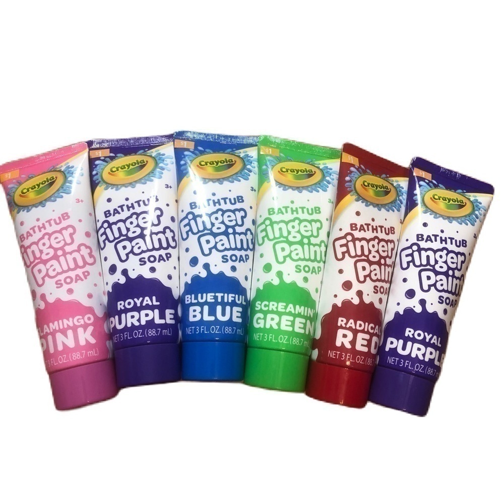 Crayola Bathtub Finger Paint Bundle Pink Purple Green Red Pink NEW
